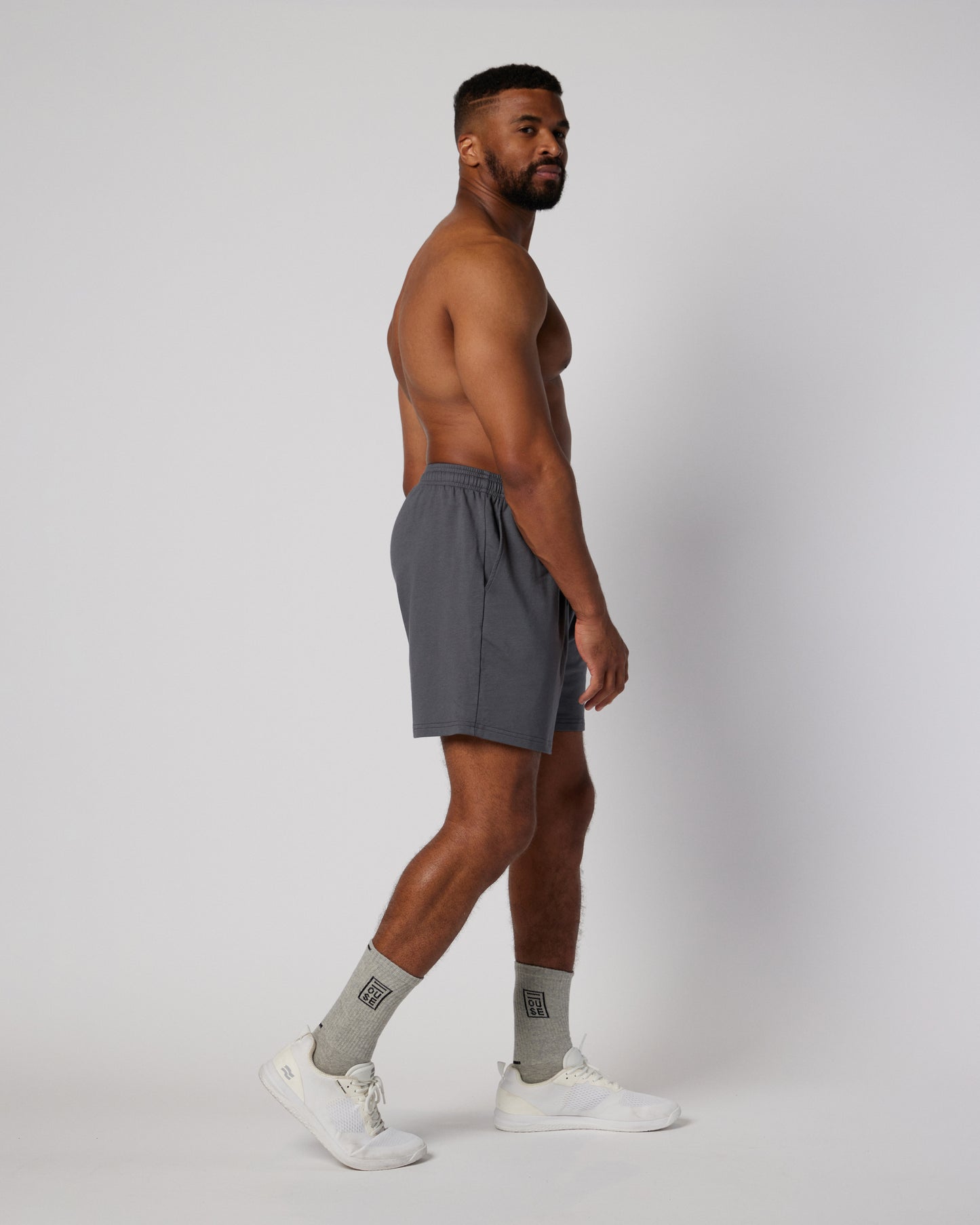 Mens Grey Jersey Short