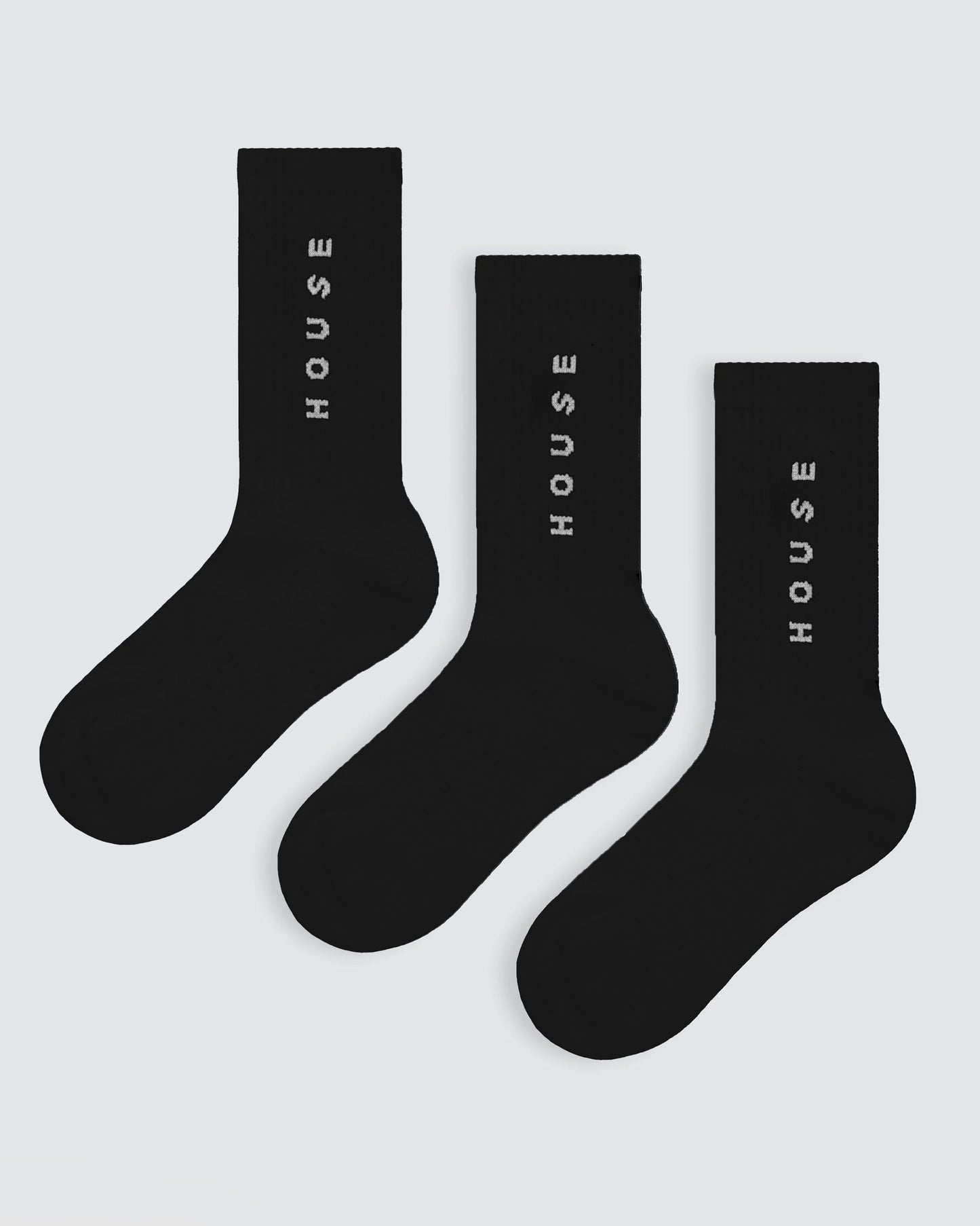 House iD sports socks black multipack