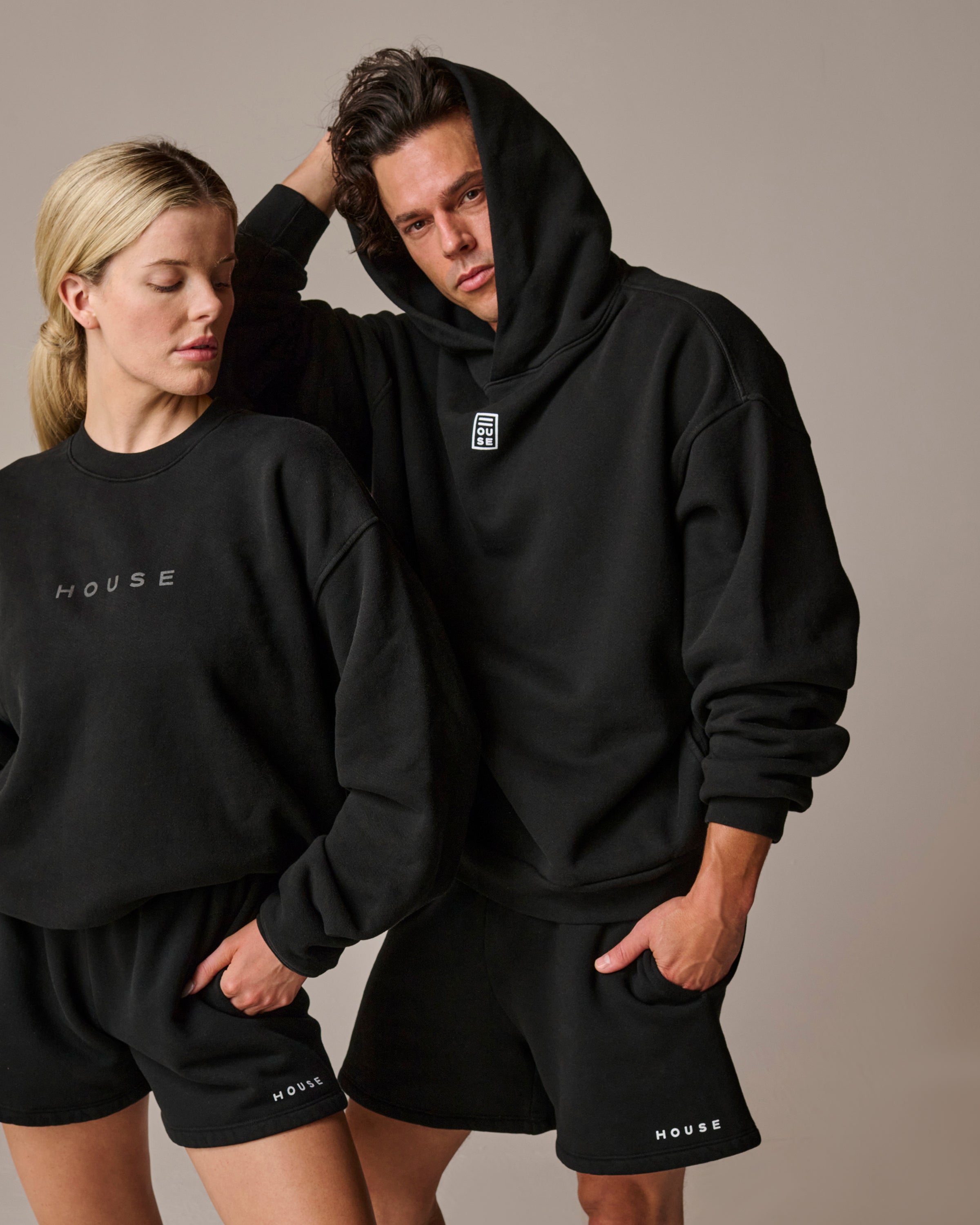 Mens and Womens Hoodie in Black