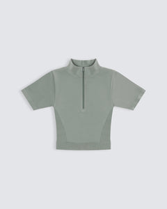 Seamless Half Zip - Sage