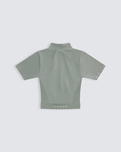 Seamless Half Zip - Sage