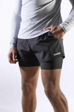 6" Lined Short - Black/Black