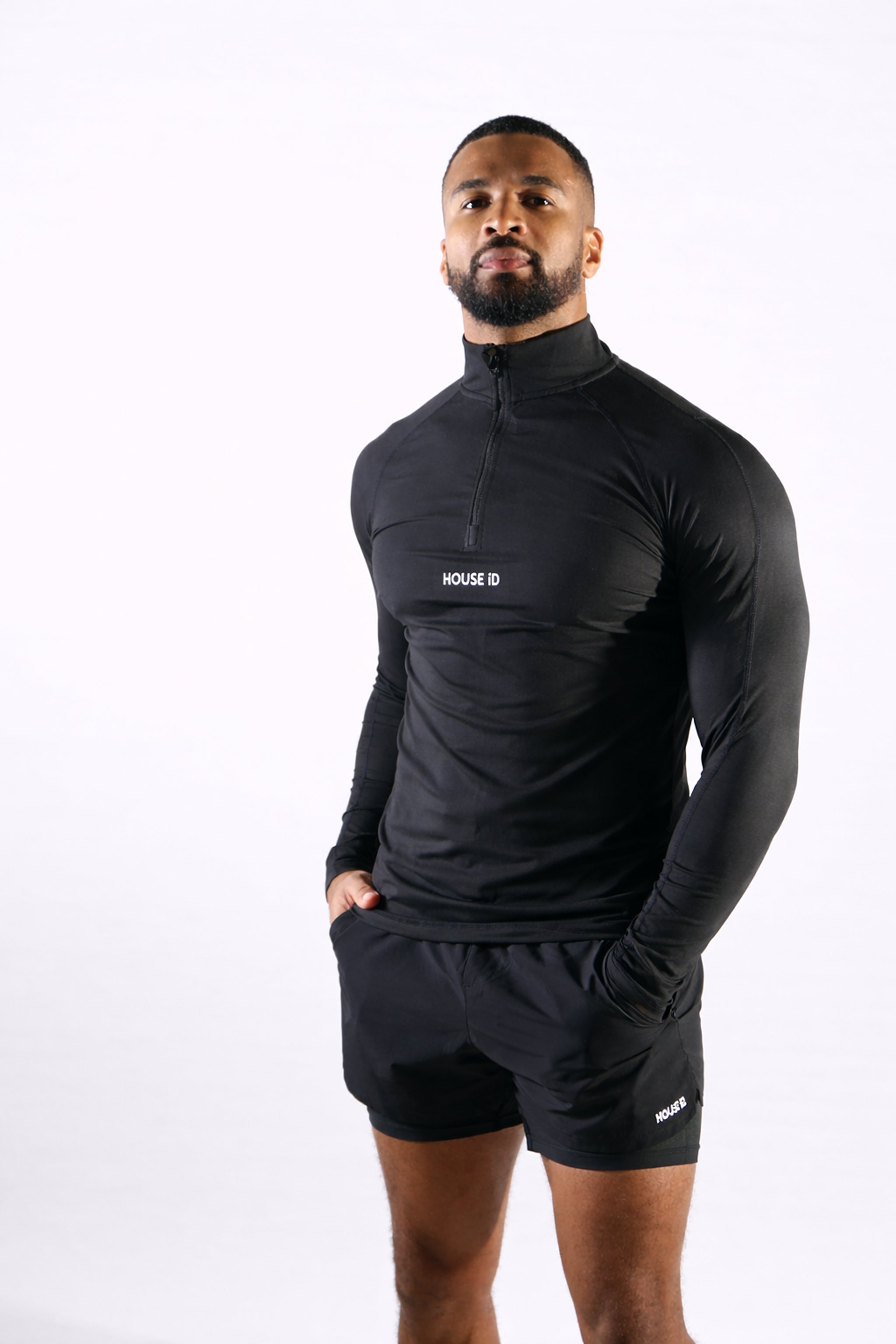 Athletic Quarter Zip - Black