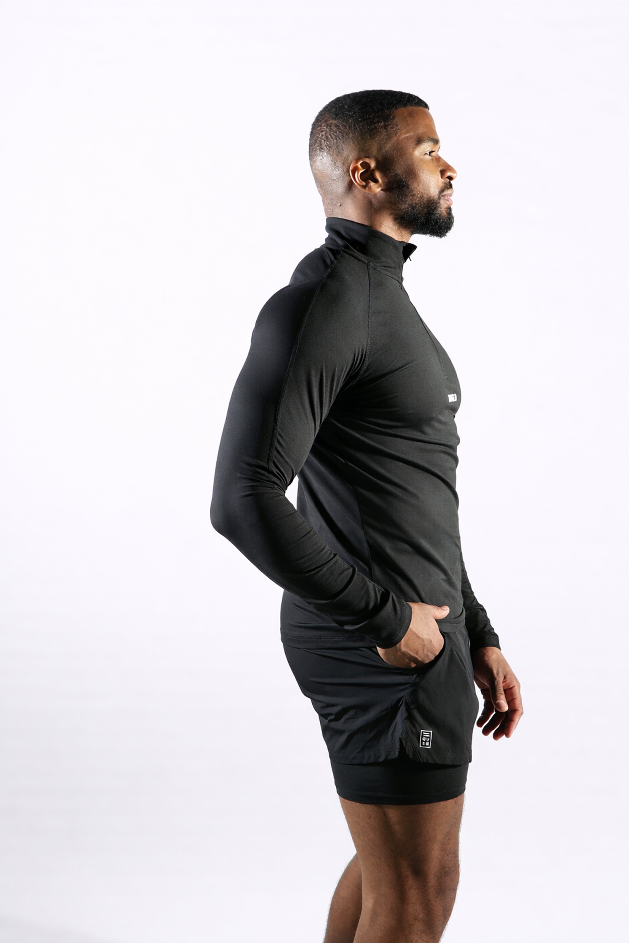 Athletic Quarter Zip - Black