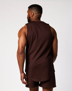 Mens Jersey Tank in Espresso Brown