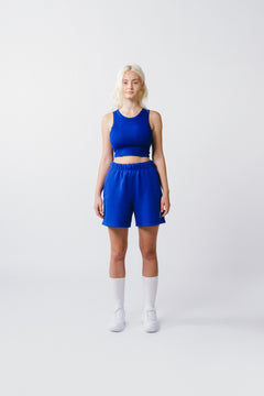 Womens Cropped Tank Azul